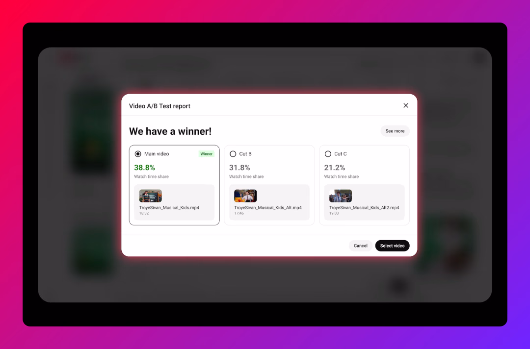 YouTube will let you A/B test entire podcast videos. Here's how to use it.
