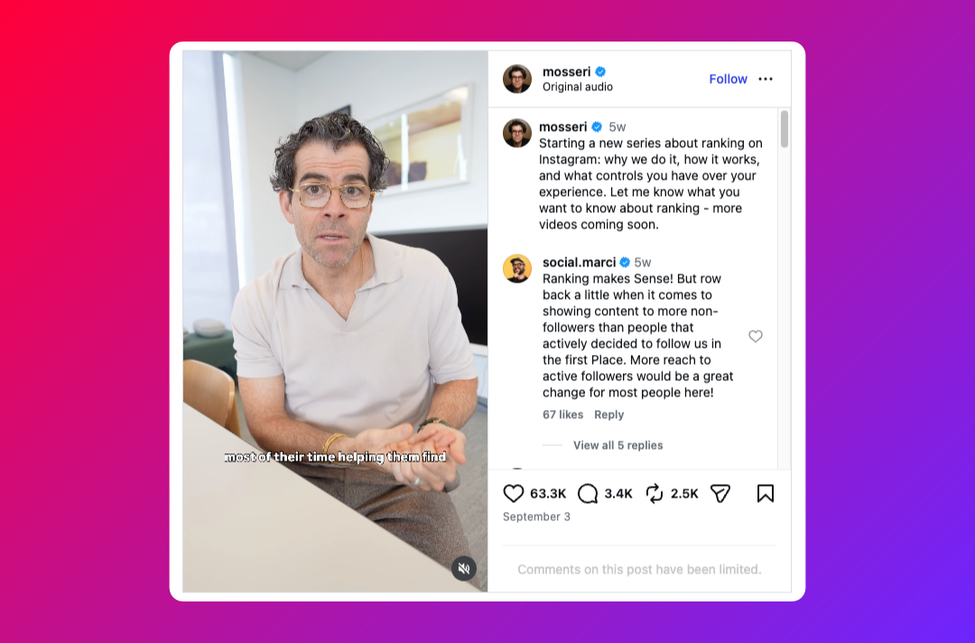 Instagram's boss explained how the algorithm works. Here's what it means for your podcast clips