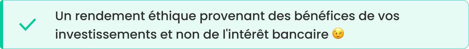 Note investissement éthique