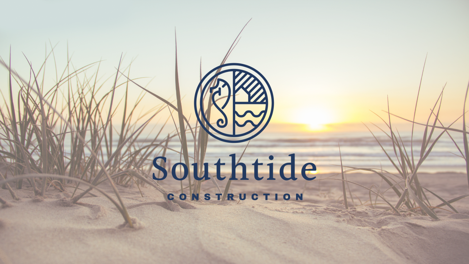 beach with company logo