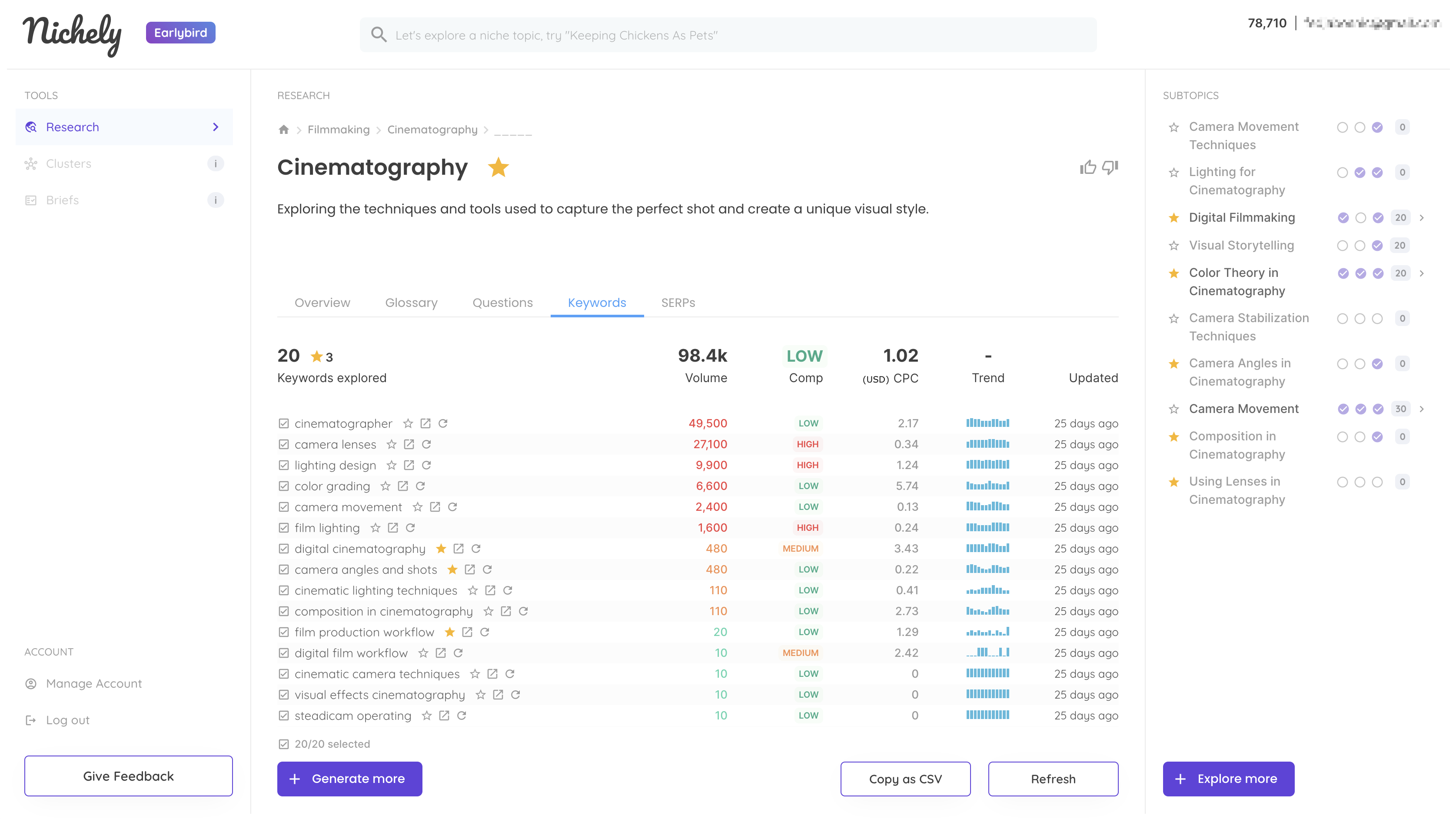 Nichely in-app hero image