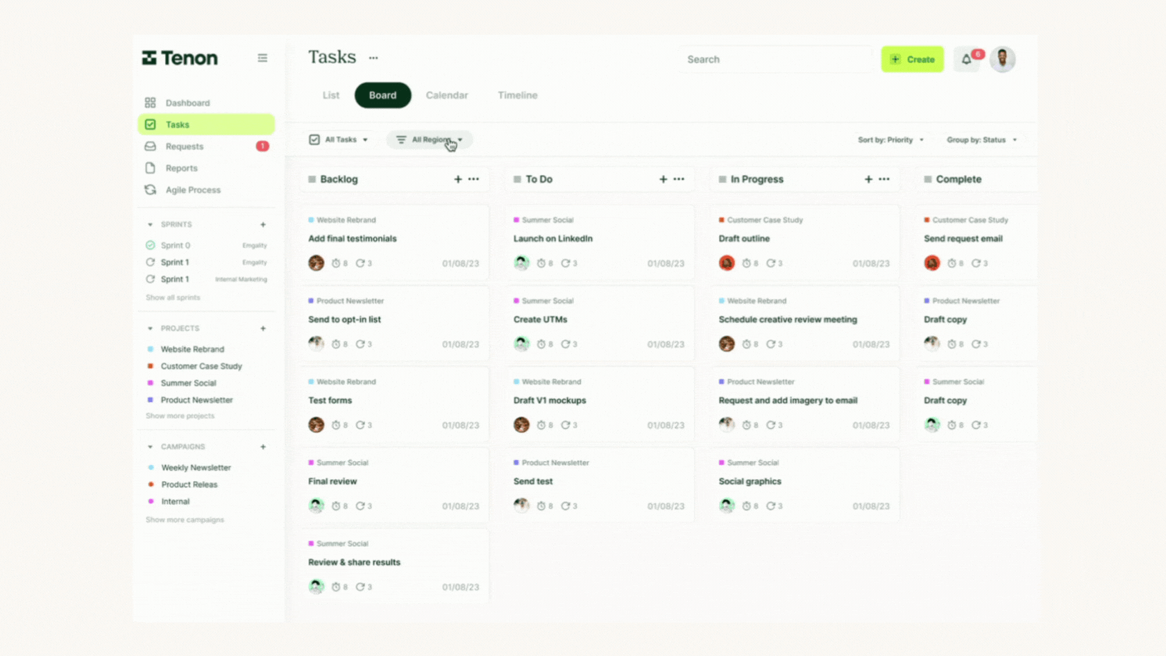 Enterprise marketing segmentation in Tenon