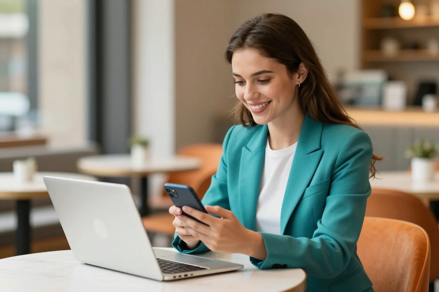 Vérifier son solde CPF en 2026 : professionnelle consultant son compte formation sur smartphone