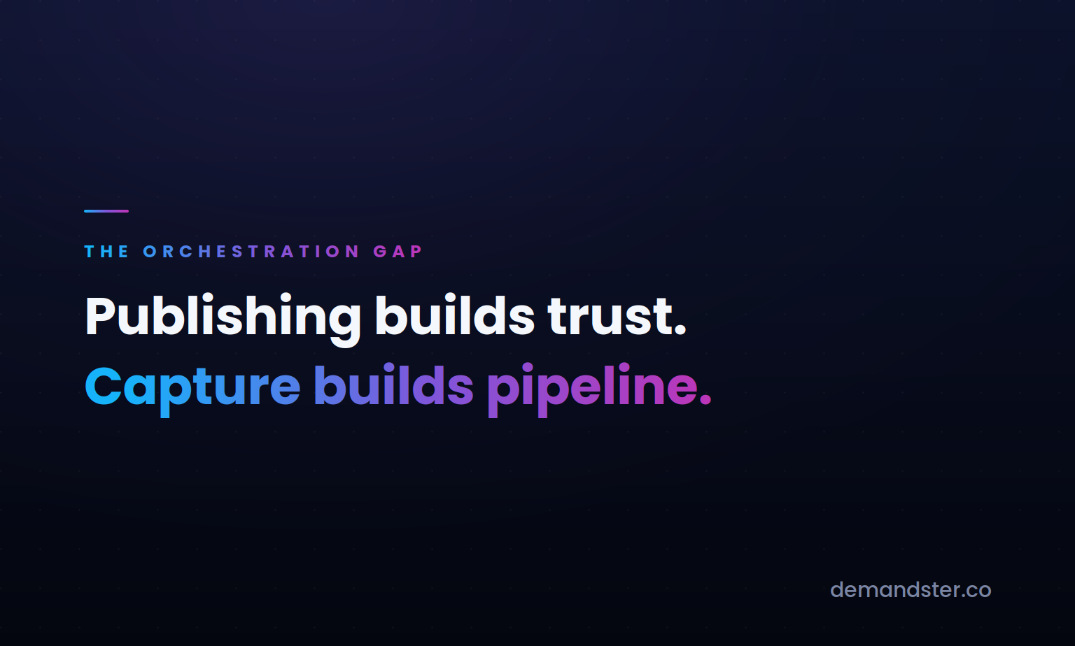 Why B2B thought leadership needs a capture system to build pipeline