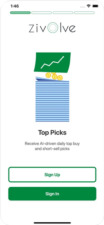Zivolve app screenshot 1