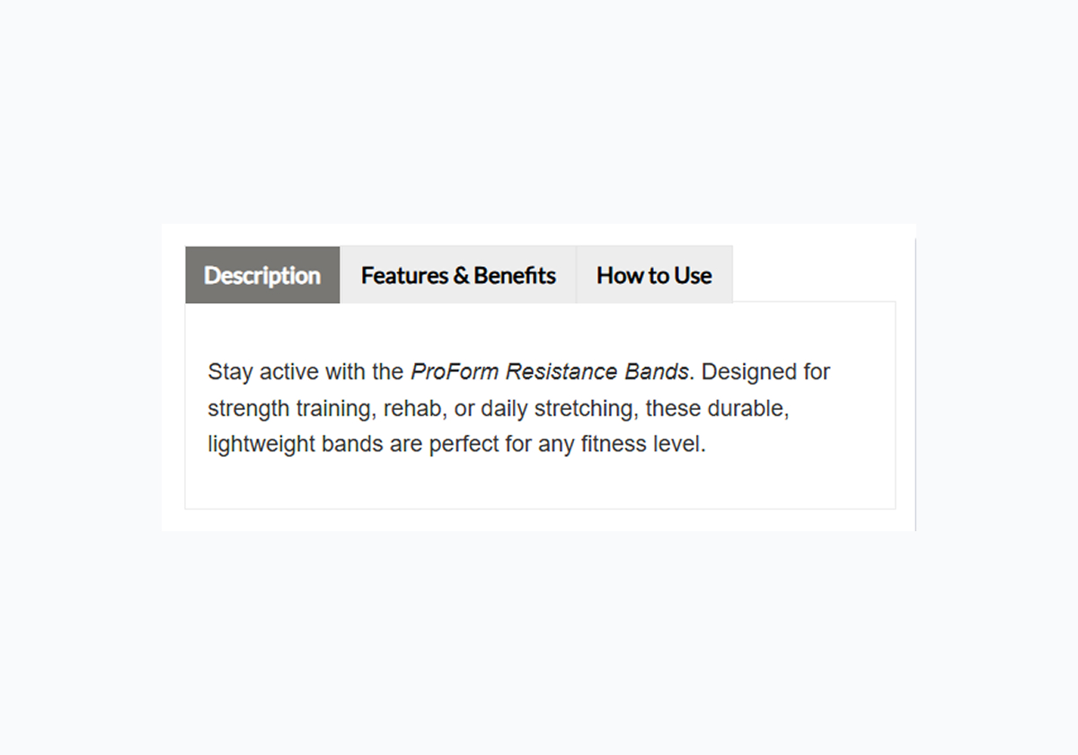 Tabs - [Embedded] - Fitness Gear
