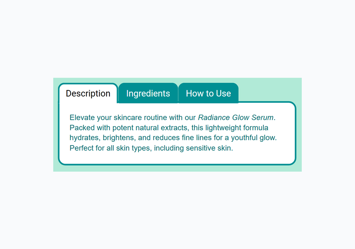 Tabs - [Embedded] - Cosmetics Brand