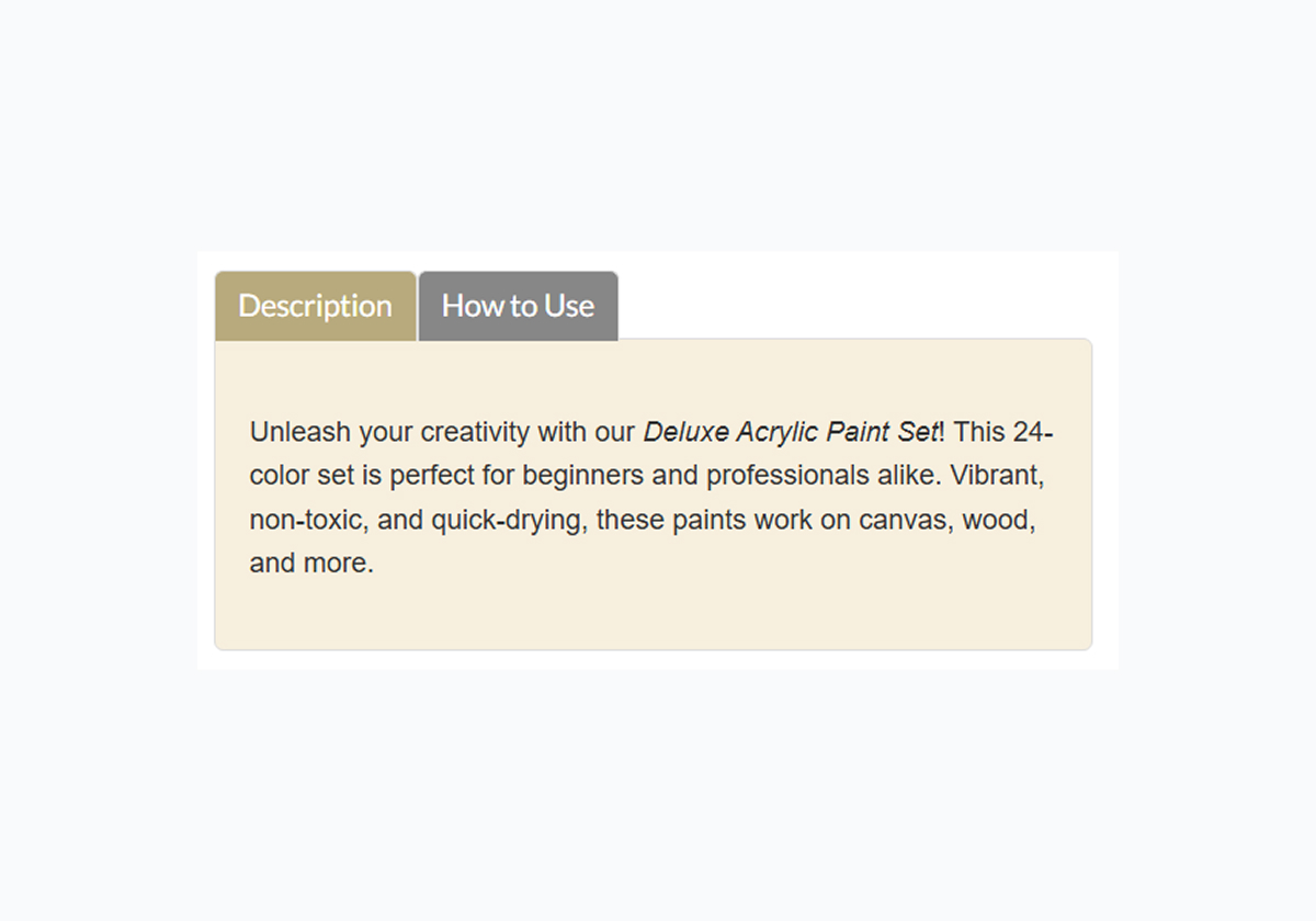 Tabs - [Embedded] - Craft Supplies