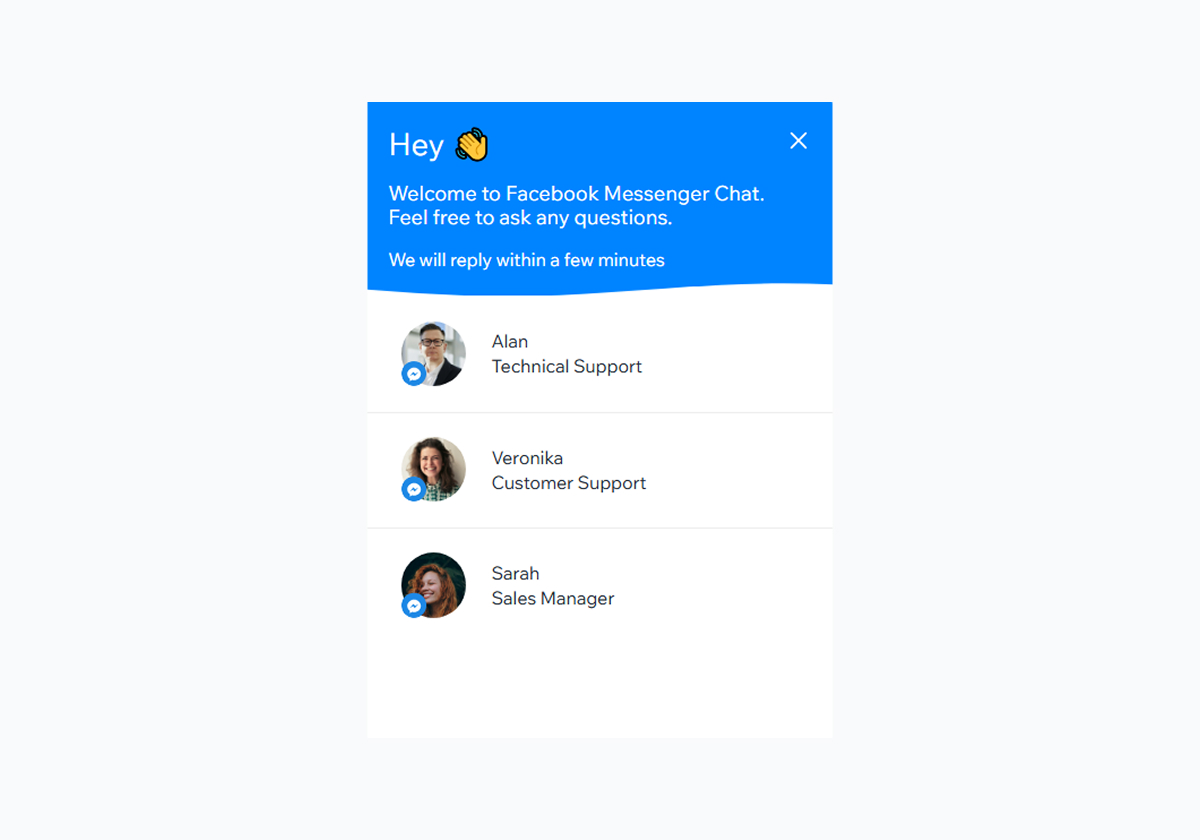 Messenger Chat - [Top Left] - Blue
