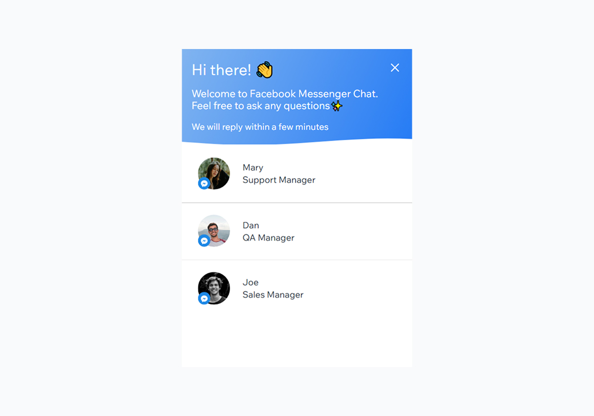 Messenger Chat - [Bottom Left] - Light Blue Shades