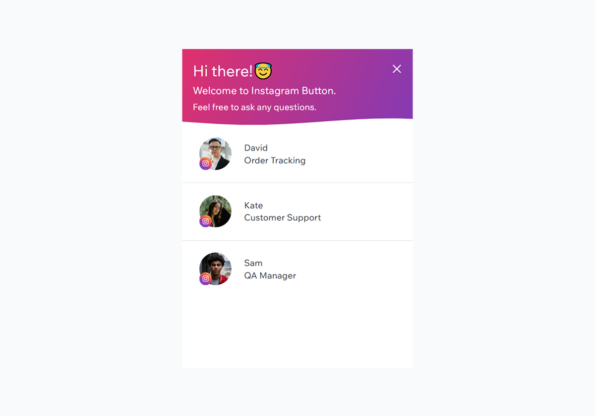 Instagram Button - [Bottom Left] - Purple & Red