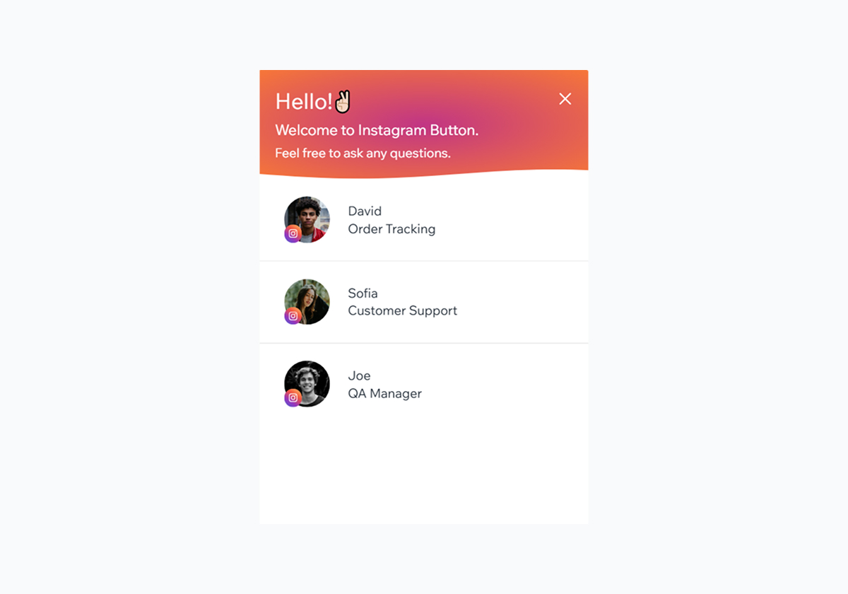Instagram Button - [Bottom Right] - Pink & Orange Radial