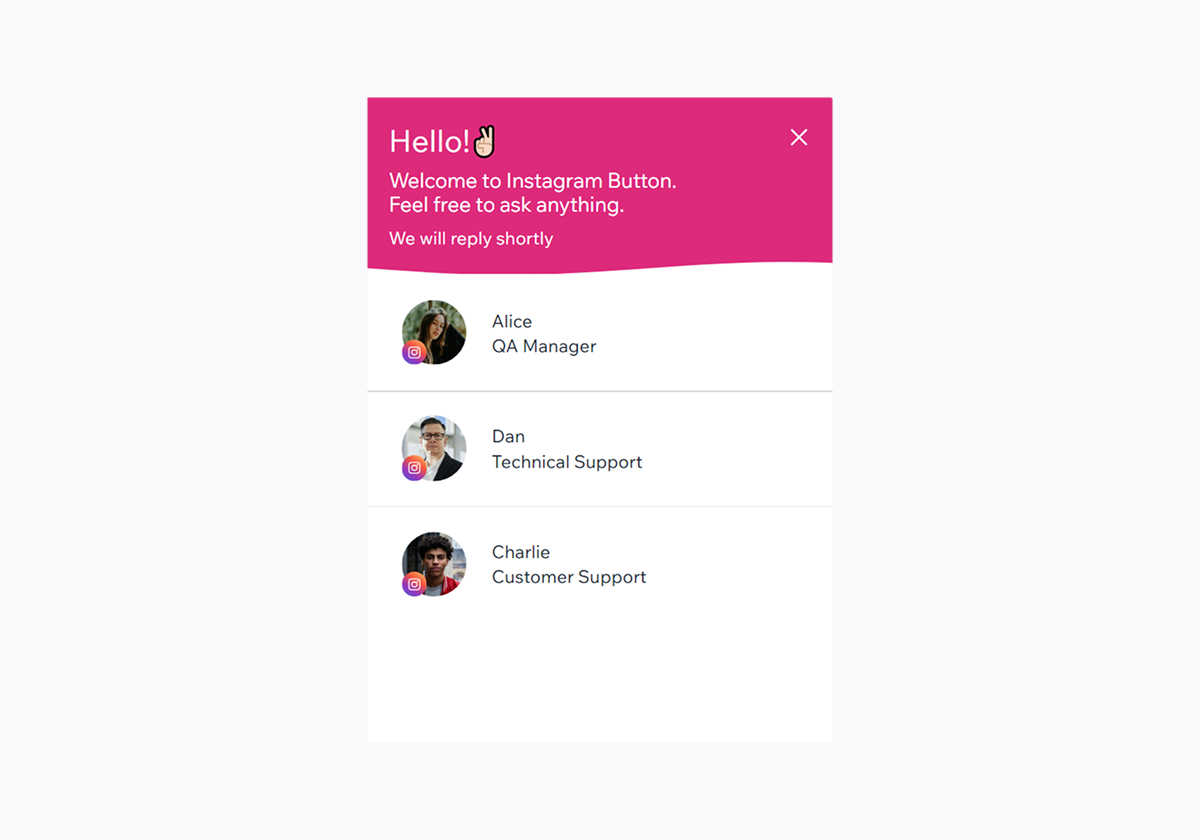 Instagram Button - [Bottom Right] - Pink