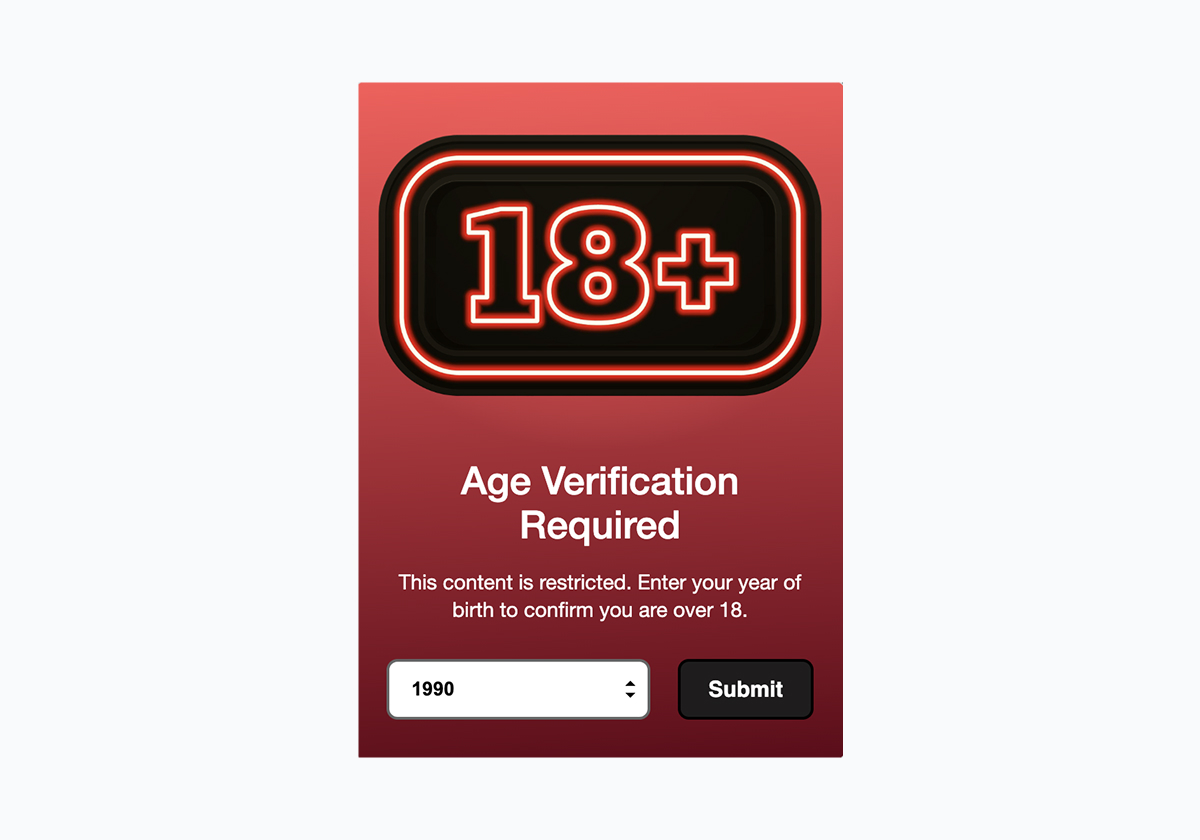 Age Verification - Dark Red Intense