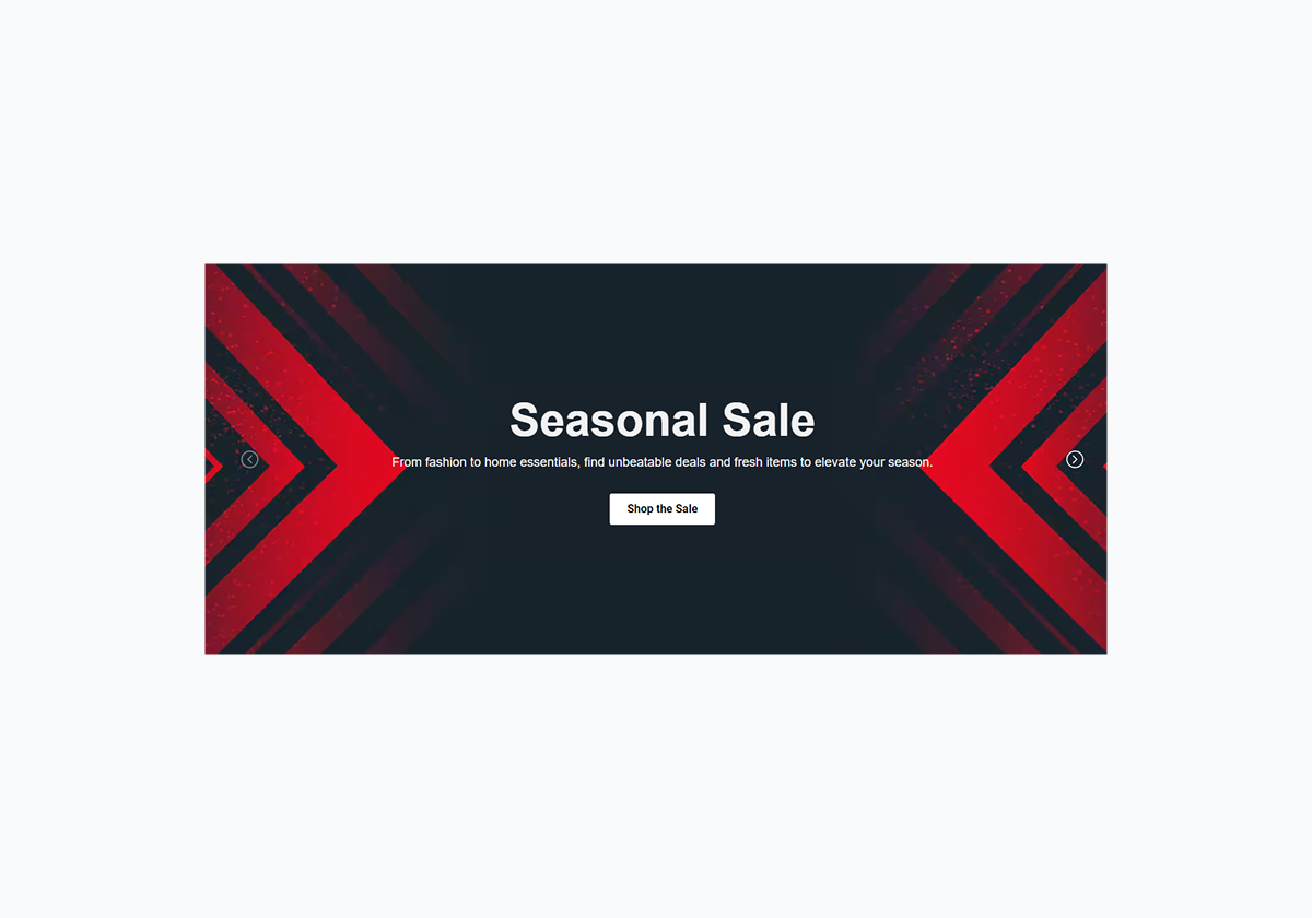 Image Slider - Seasonal Sale