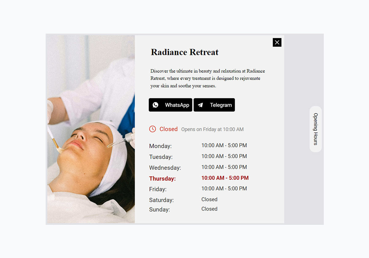 [Pop Up With Teaser] - Radiance Retreat