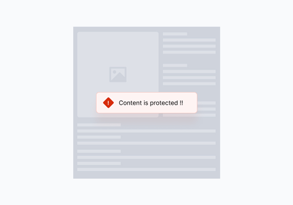 Protect images & text content