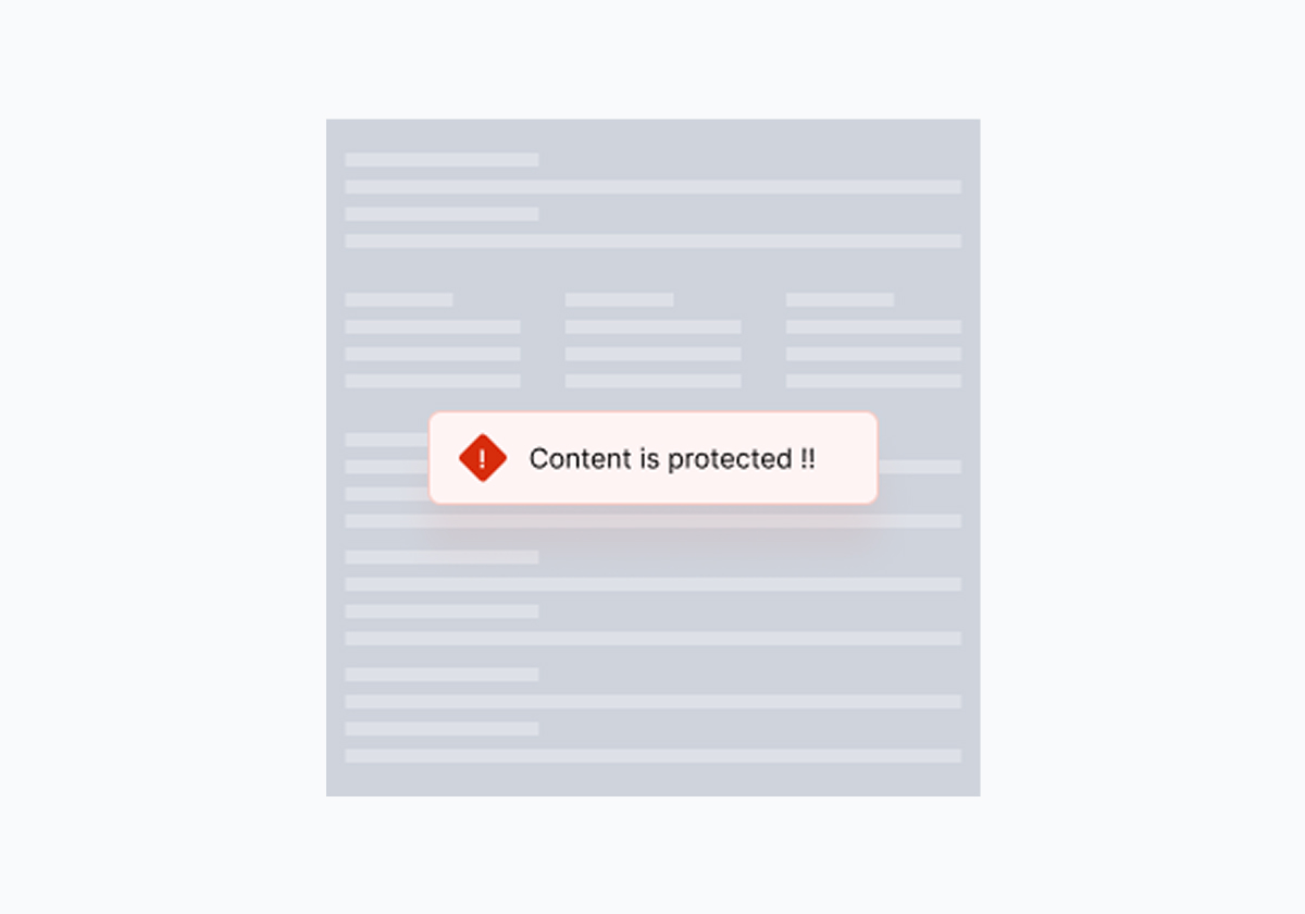 Protect text content