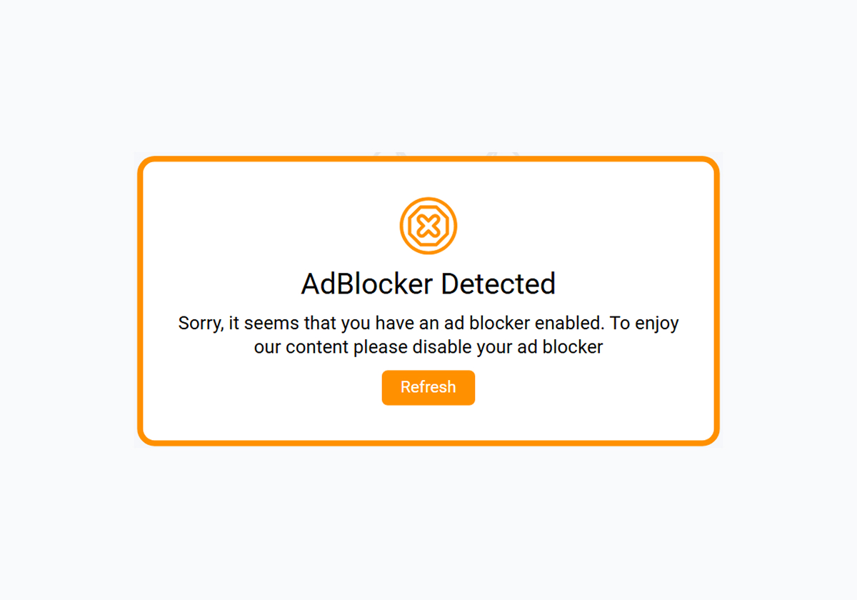 Ad Blocker - [Popup] - White & Orange