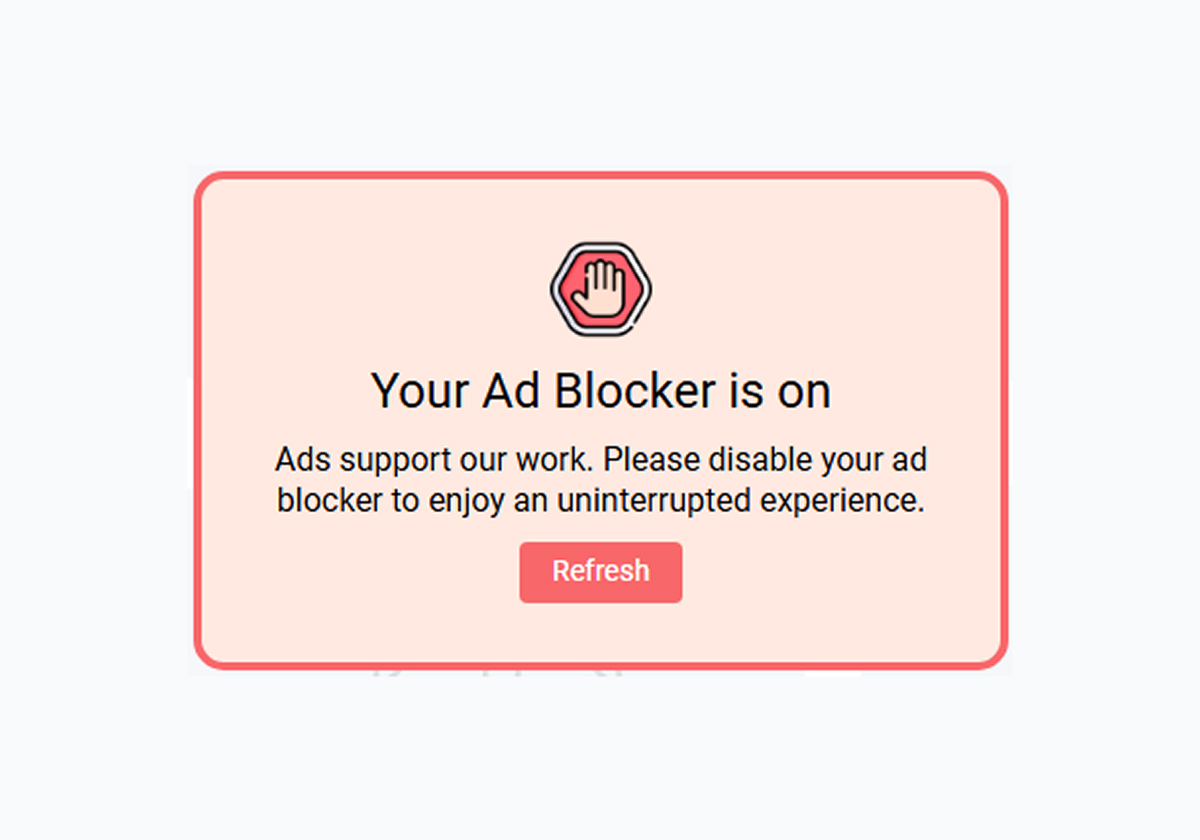 Ad Blocker - [Slide-in Left] - Beige & Red