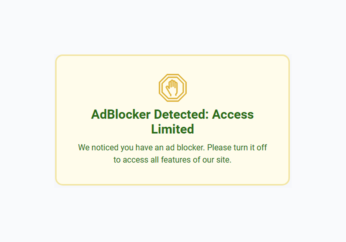 Ad Blocker - [Popup] - Yellow