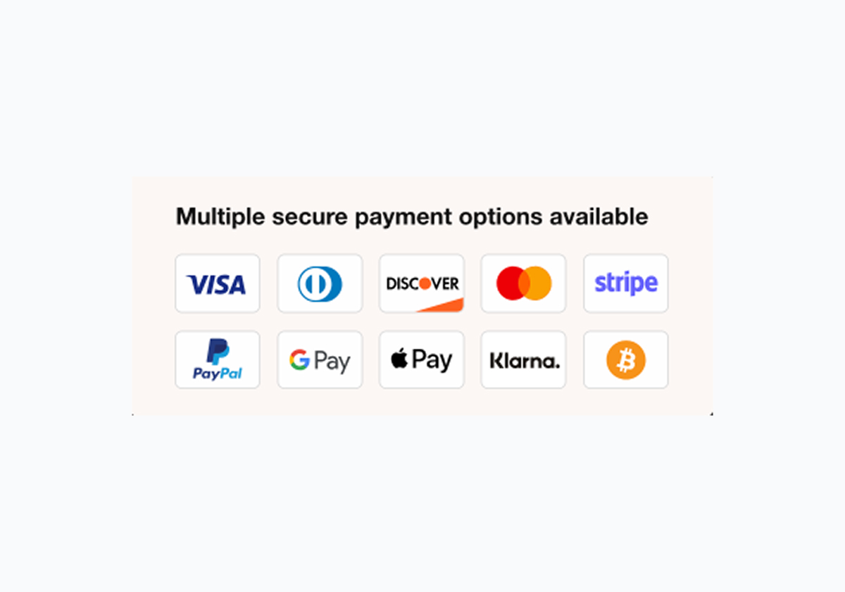 Payment Logo - Extended Beige
