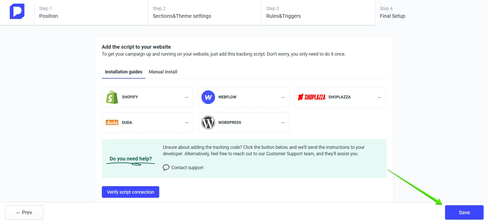  happy with your popup