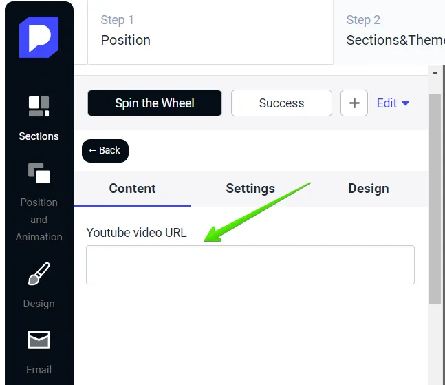  YouTube video to your popup