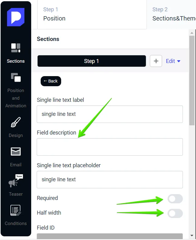 Single text form & Paragraph text

