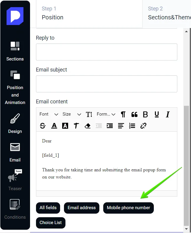 Responded notification