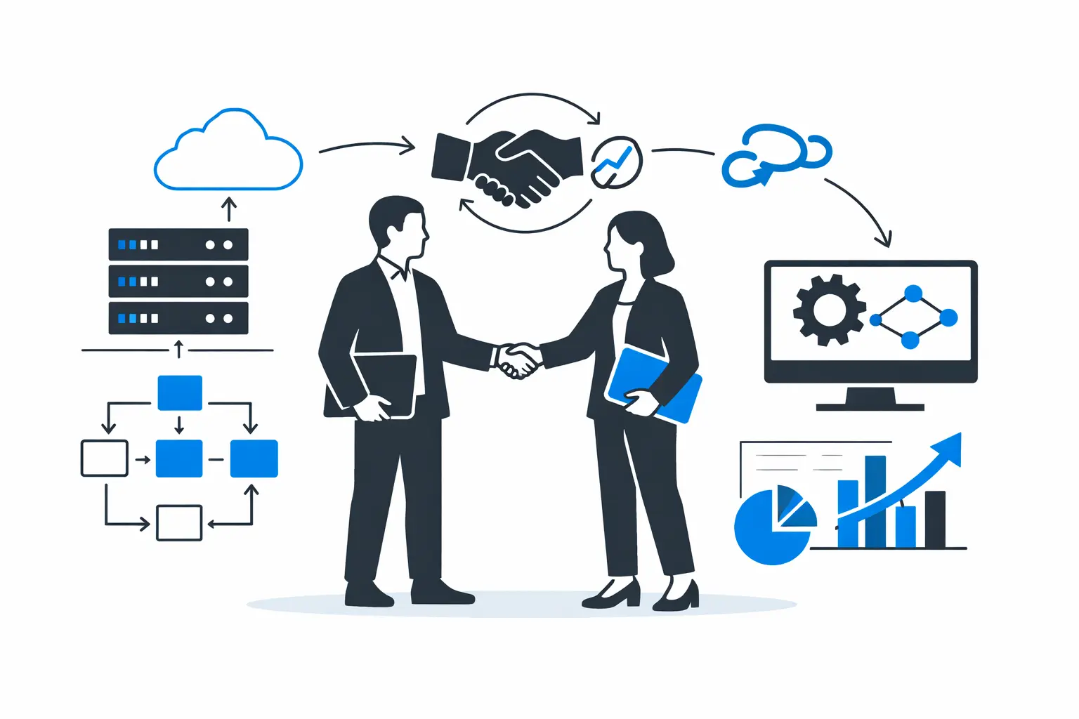 IT-партнер B2B vs подрядчик: модели сотрудничества, критерии выбора, расчет ROI и метрик проекта