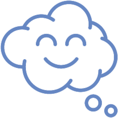 Eine Wolke lächelt icon Positives Mindset 