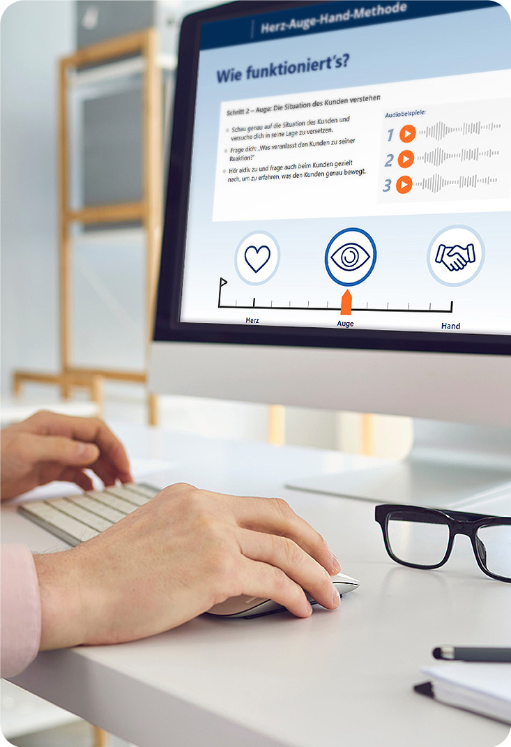 Blick auf ein interaktives E-Learning