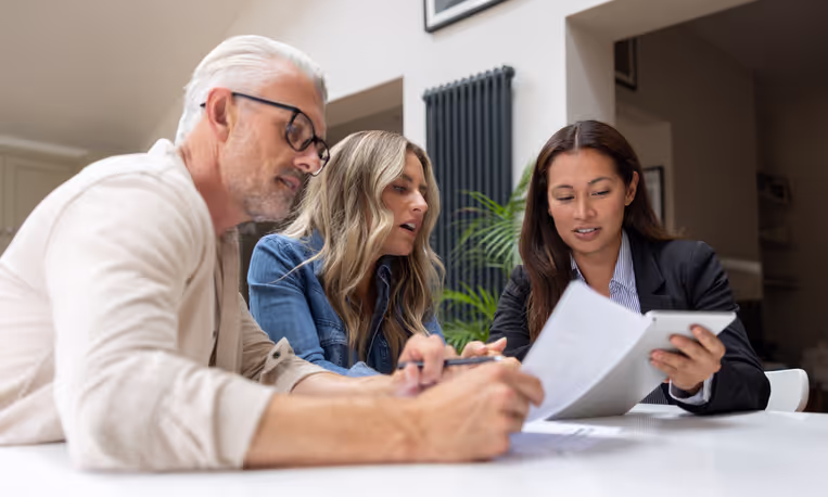 Mortgage Loan Officer with a client 