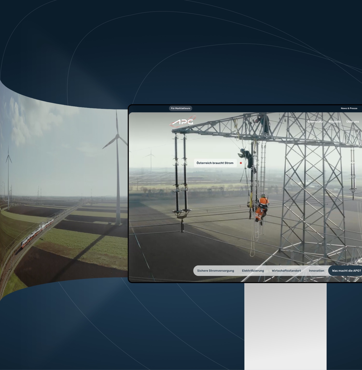 Mockup of the Austrian Power Grid Website