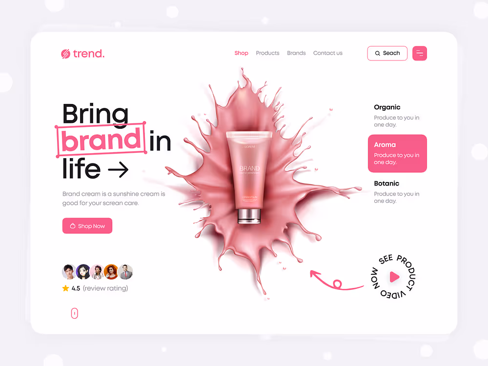 Webdesign Hero Section