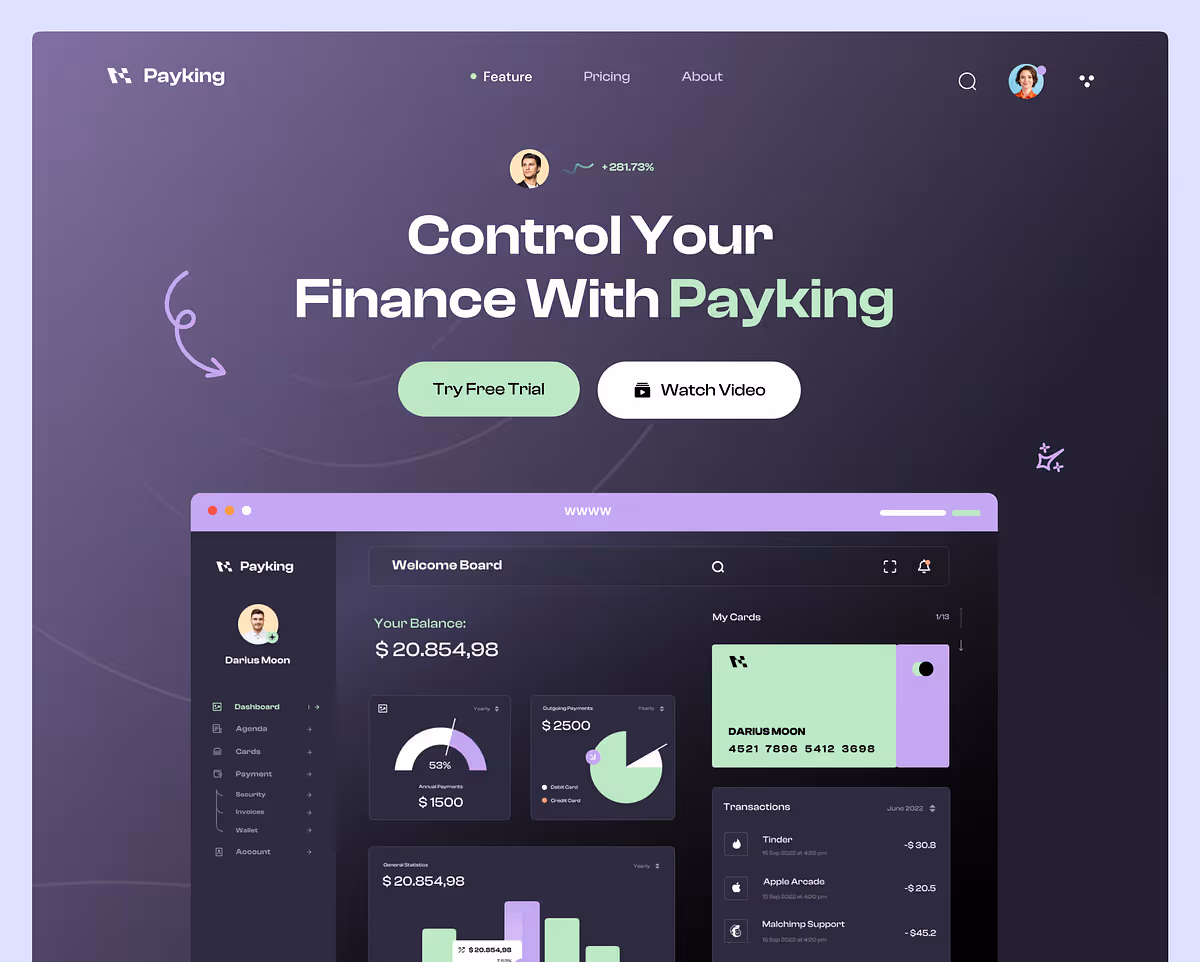 Webdesign Hero Section
