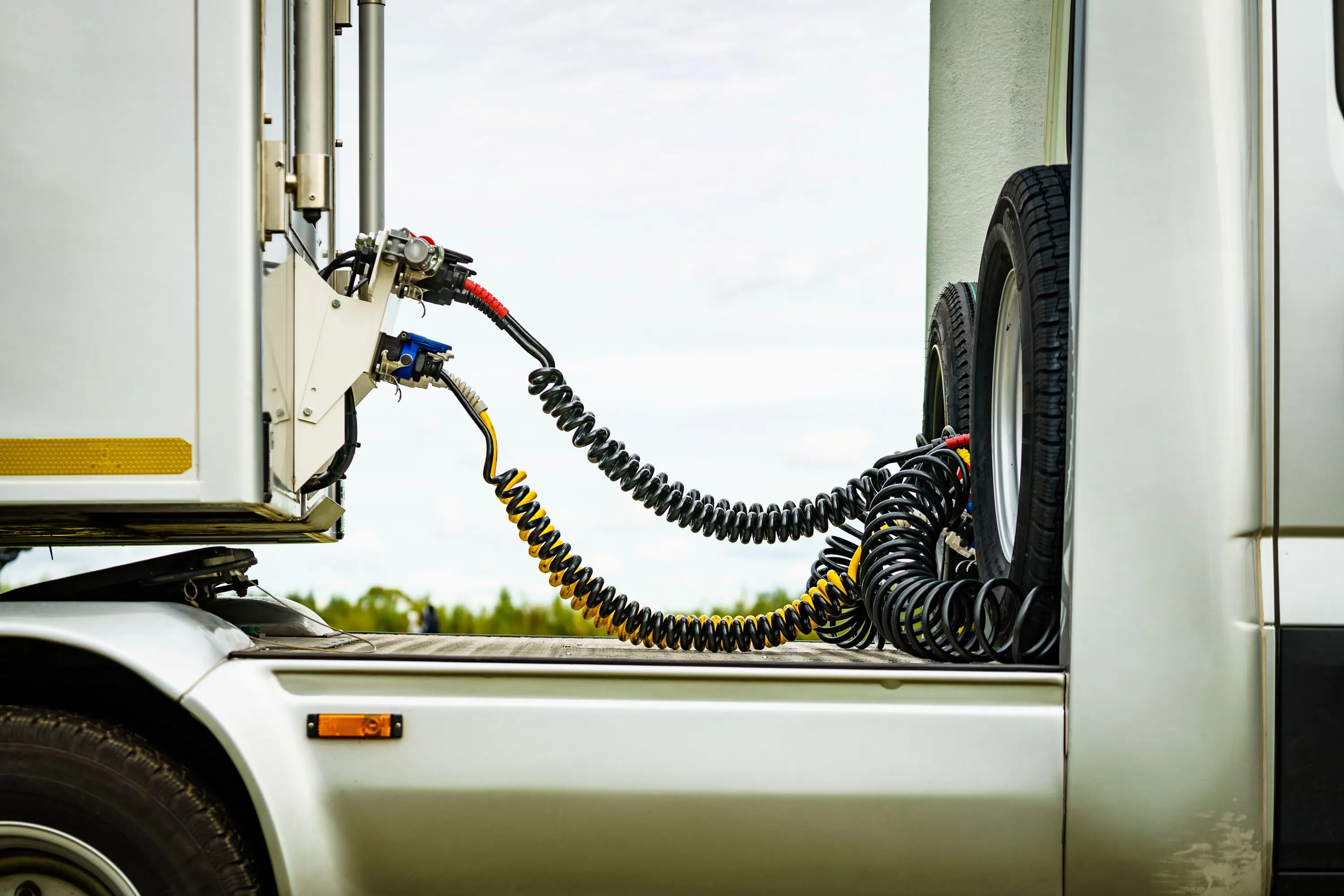 commercial truck air brake system leak inspection in Alberta winter conditions