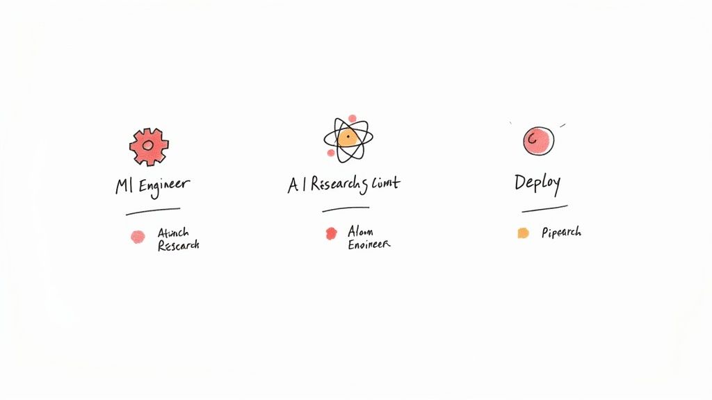 A world map showing interconnected nodes, representing a global talent network for AI developers.