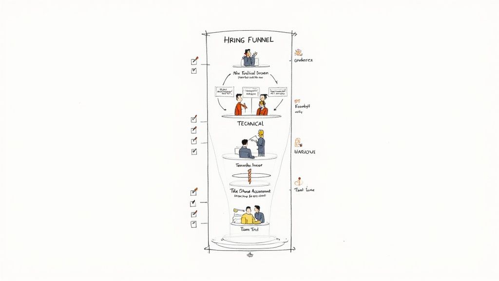 A remote AI developer working at a clean desk with multiple monitors displaying code and data visualizations.