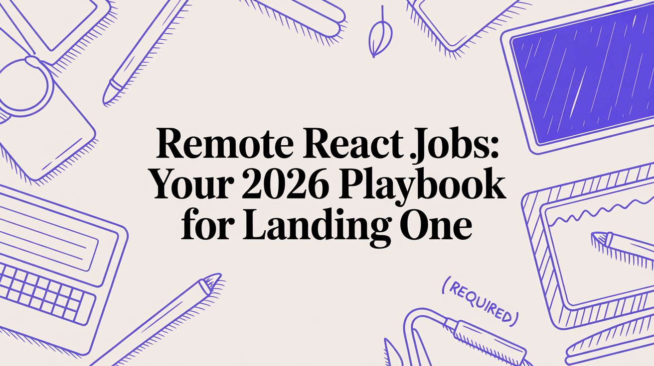 Remote React Jobs: Your 2026 Playbook for Landing One