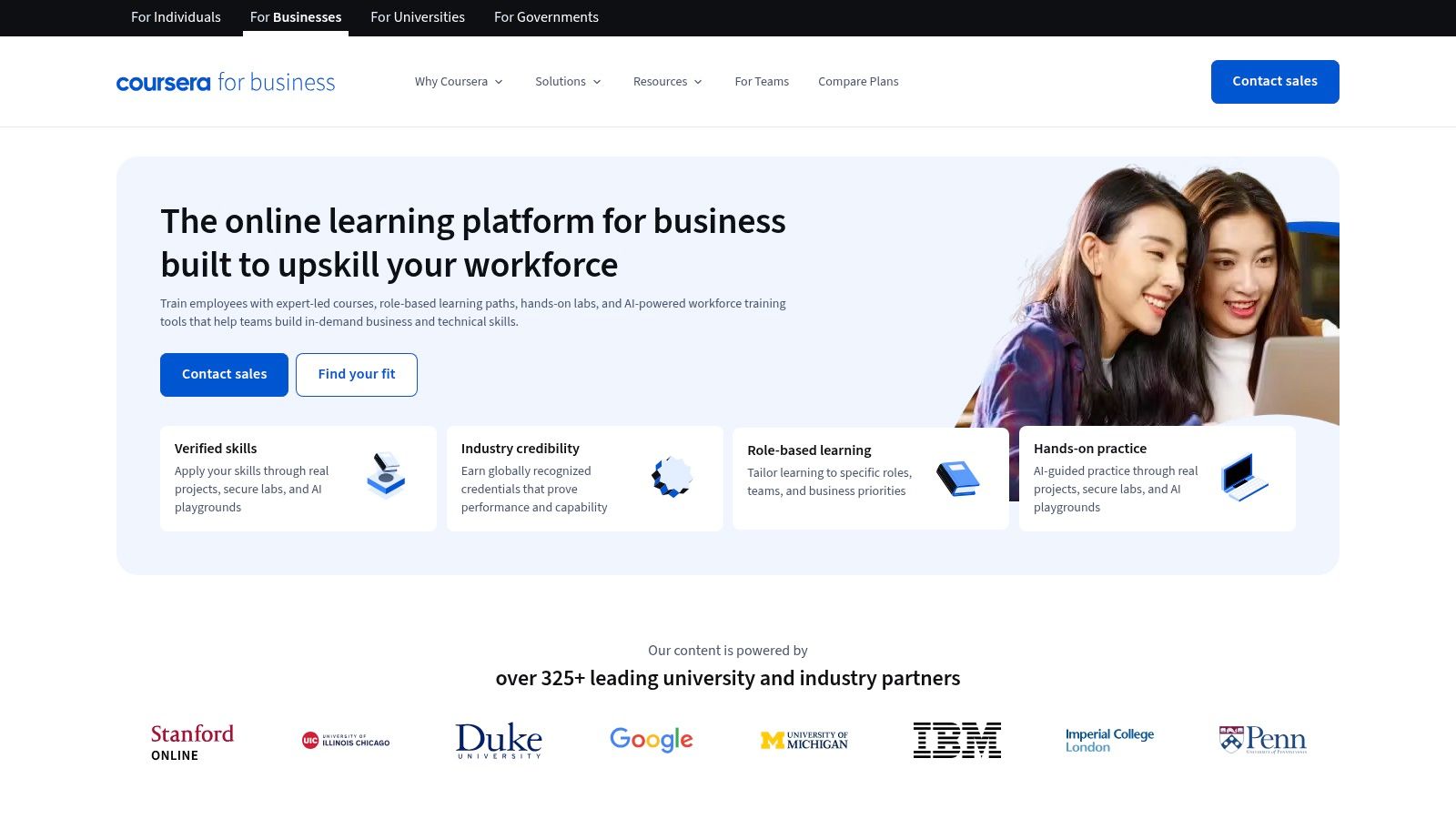 Coursera for Business (Teams and Enterprise)