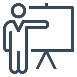 presenting with board icon