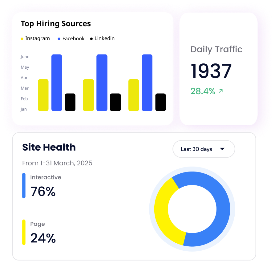 A blue gear icon with the letters 'SEO' and a magnifying glass symbol, representing search engine optimization.