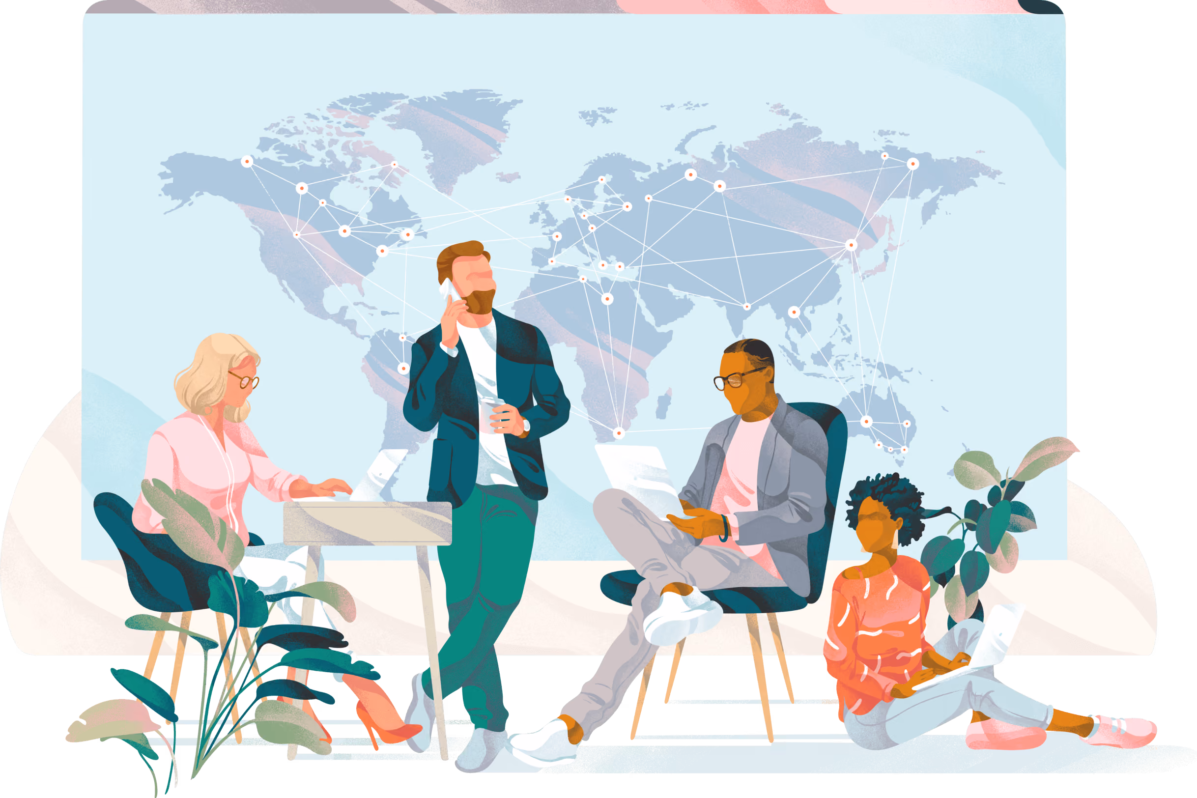 Image of Growth Gurus employees working together from all over the world