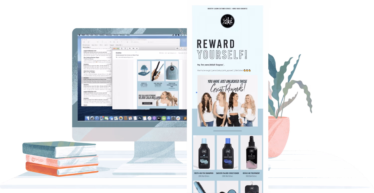 Portfolio image of an email designed for Zala Hair 