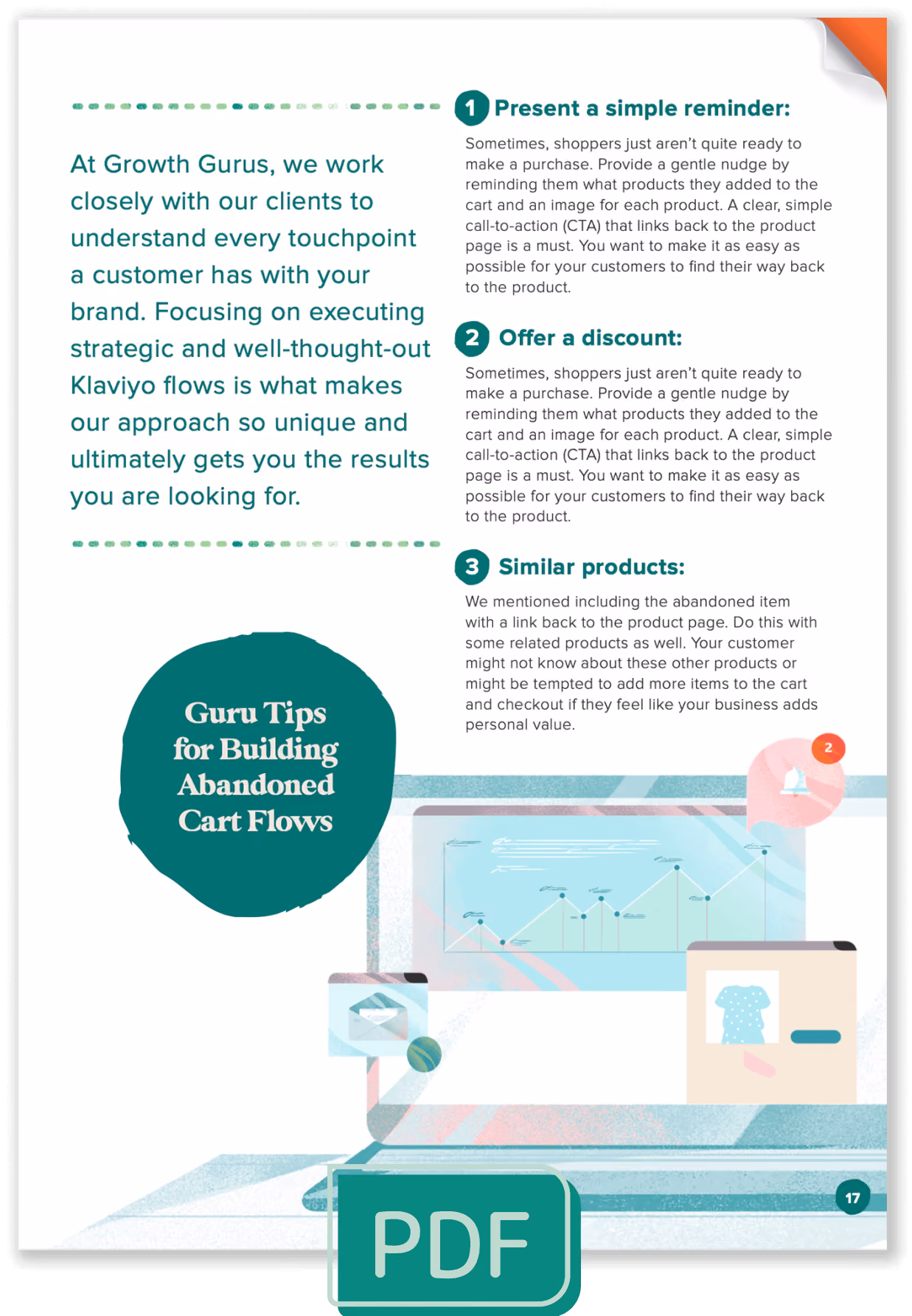 Page example of Klaviyo Abandoned cart flows pdf 