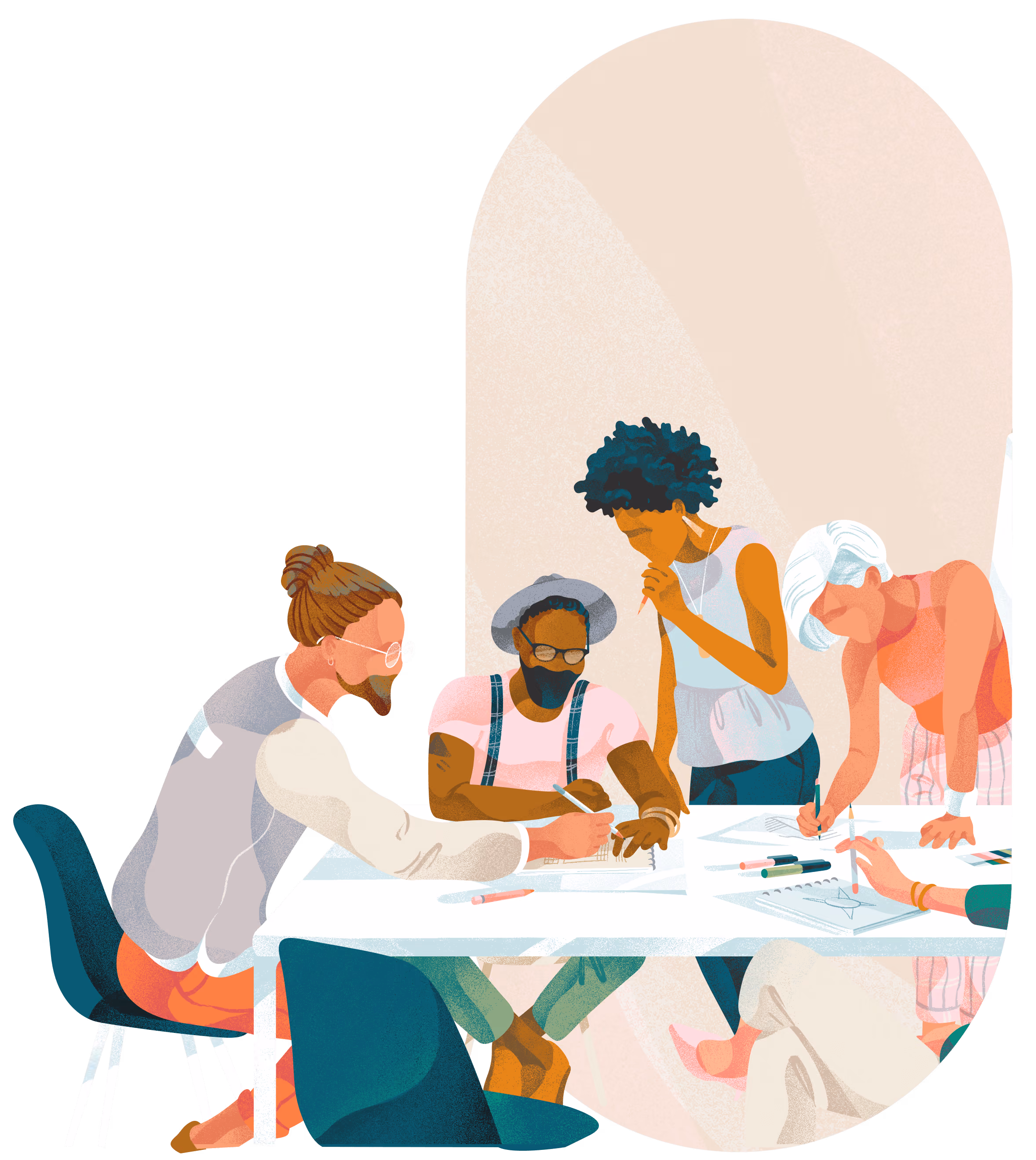 Illustration of the Growth Guru team 