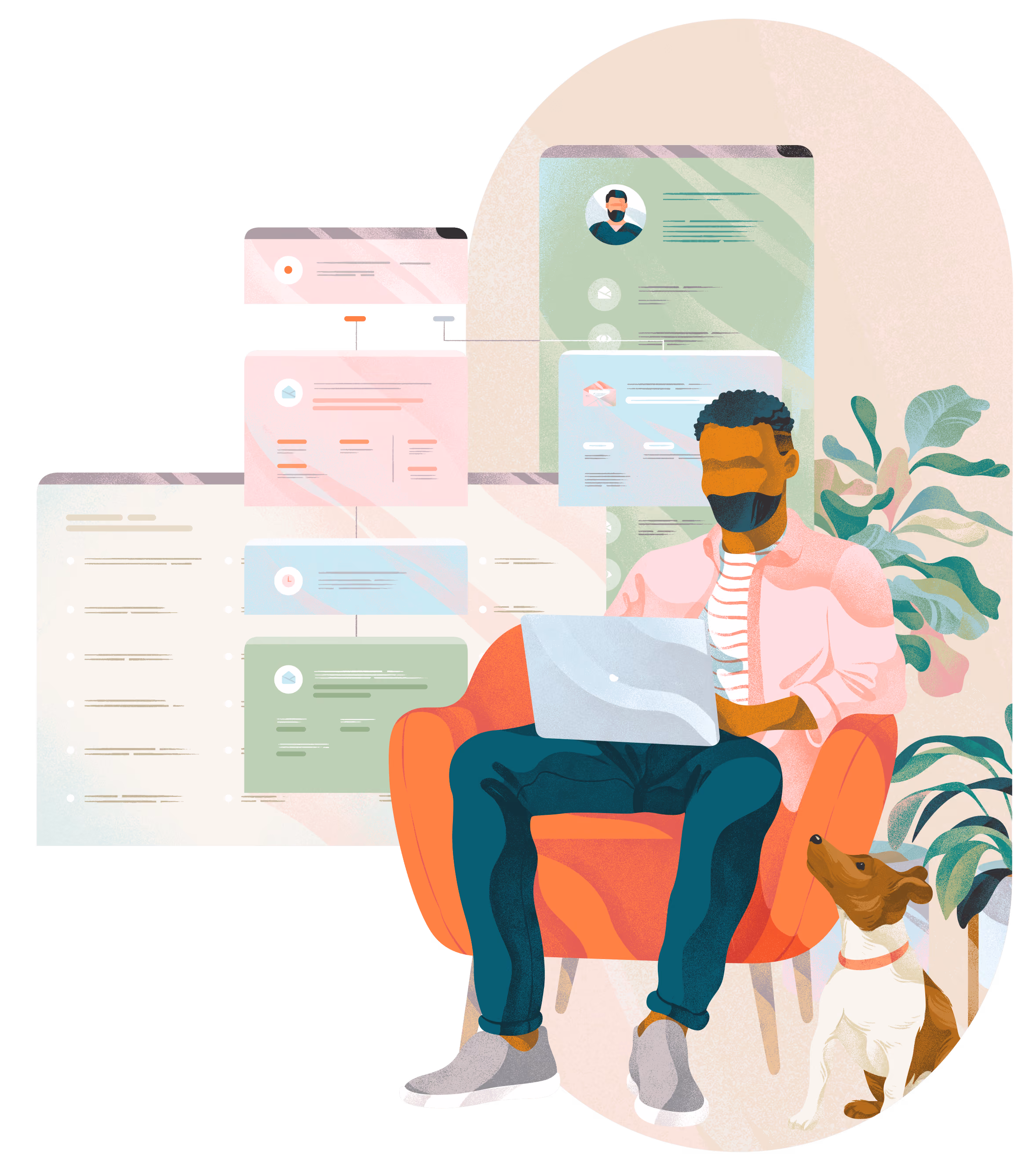 Illustration of the Growth Guru team 