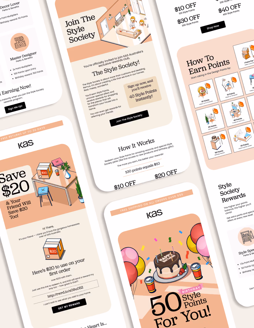 Klaviyo design template multiple screens